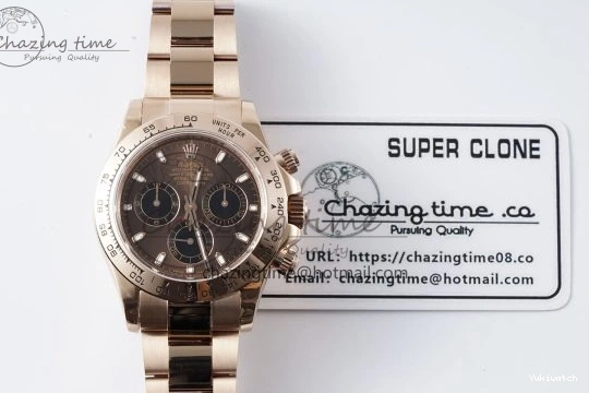 Dial SA4130 Best Edition QF Daytona on 116505 V2 Brown Bracelet RG 1:1 0324